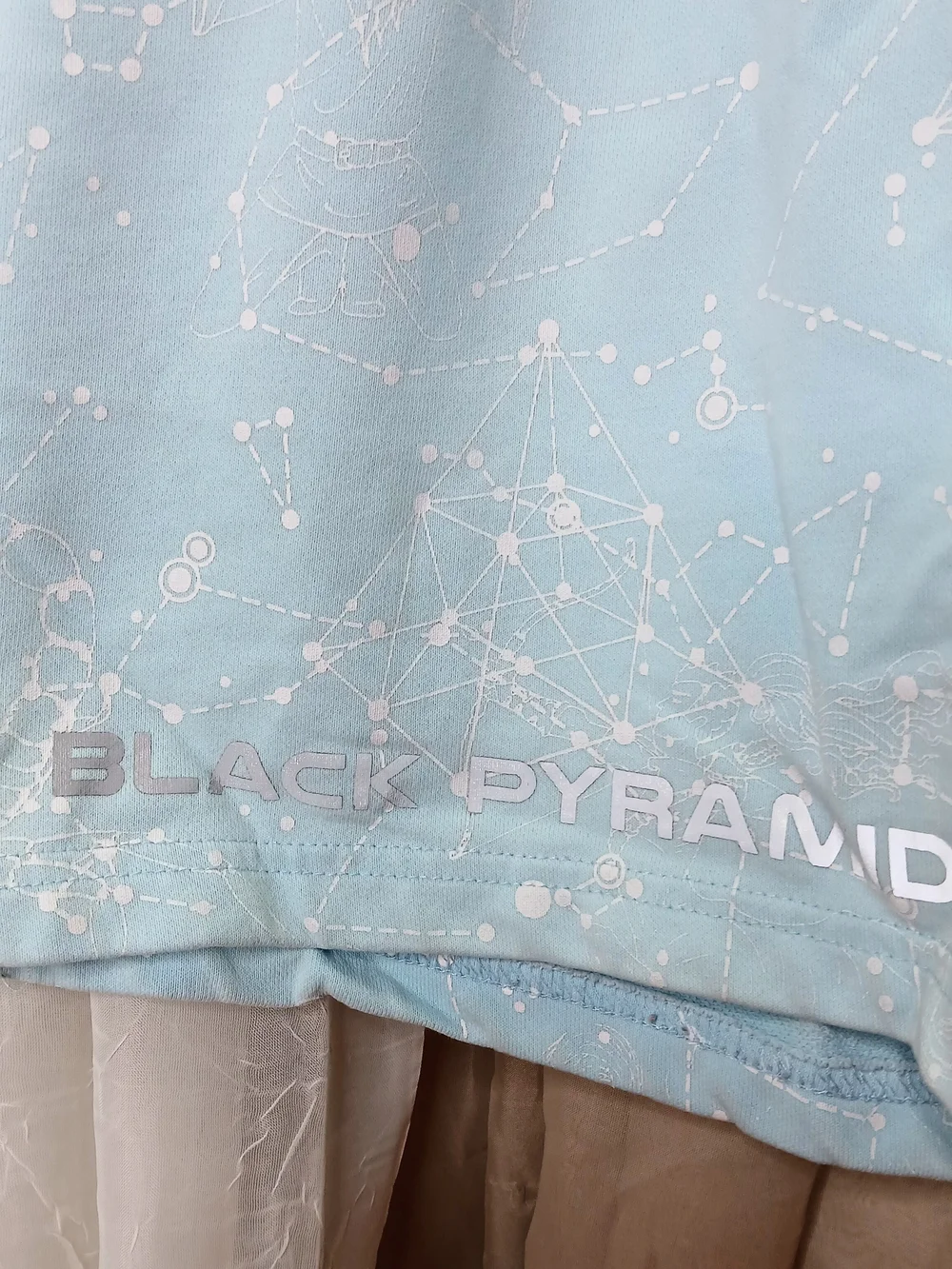 Black Pyramid Light Blue Drawstring Shorts - Picture 4 of 6